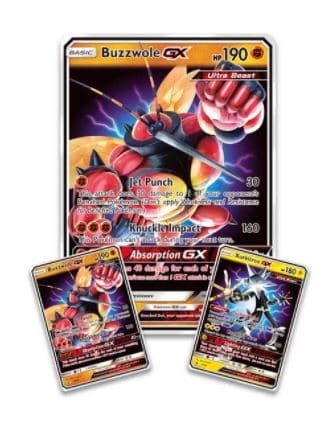 Cartões promocionais Ultra Beasts Buzzwole GX Premium Collection