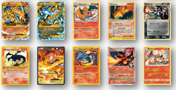 Alle Charizard GX Pokemon kaarten