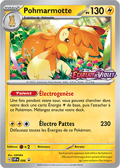 Pokemon Écarlate et Violet Stade Stratégies et Combats carte promo Pohmarmotte Pokemart