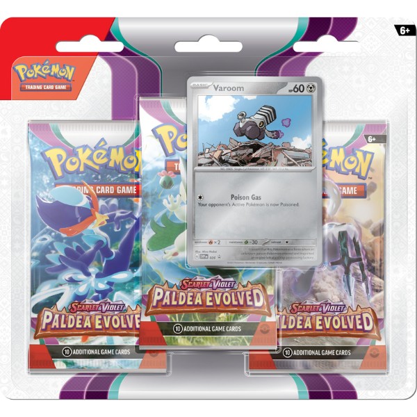 Pokemon Scarlet & Violet Paldea Evolved 3-booster Blister Varoom Pokemart