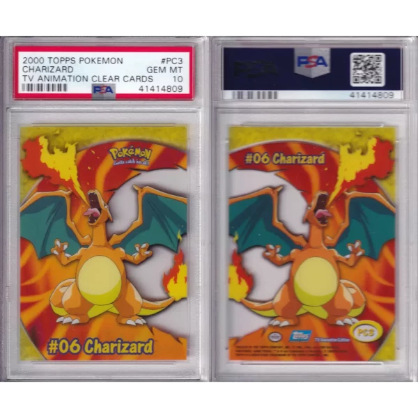 2000 TOPPS Pokémon TV Animation Clear Cards - Charizard - PSA GEM MT 10 - 41414809