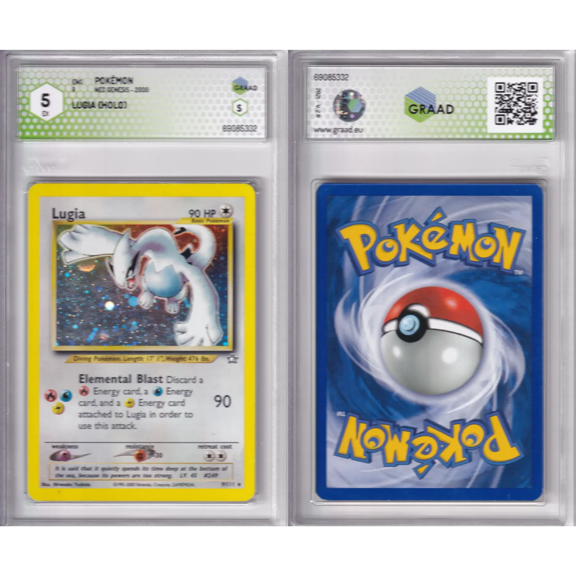 Pokémon Neo Genesis - Lugia Holo - GRAAD EX 5 - Pokemart.be